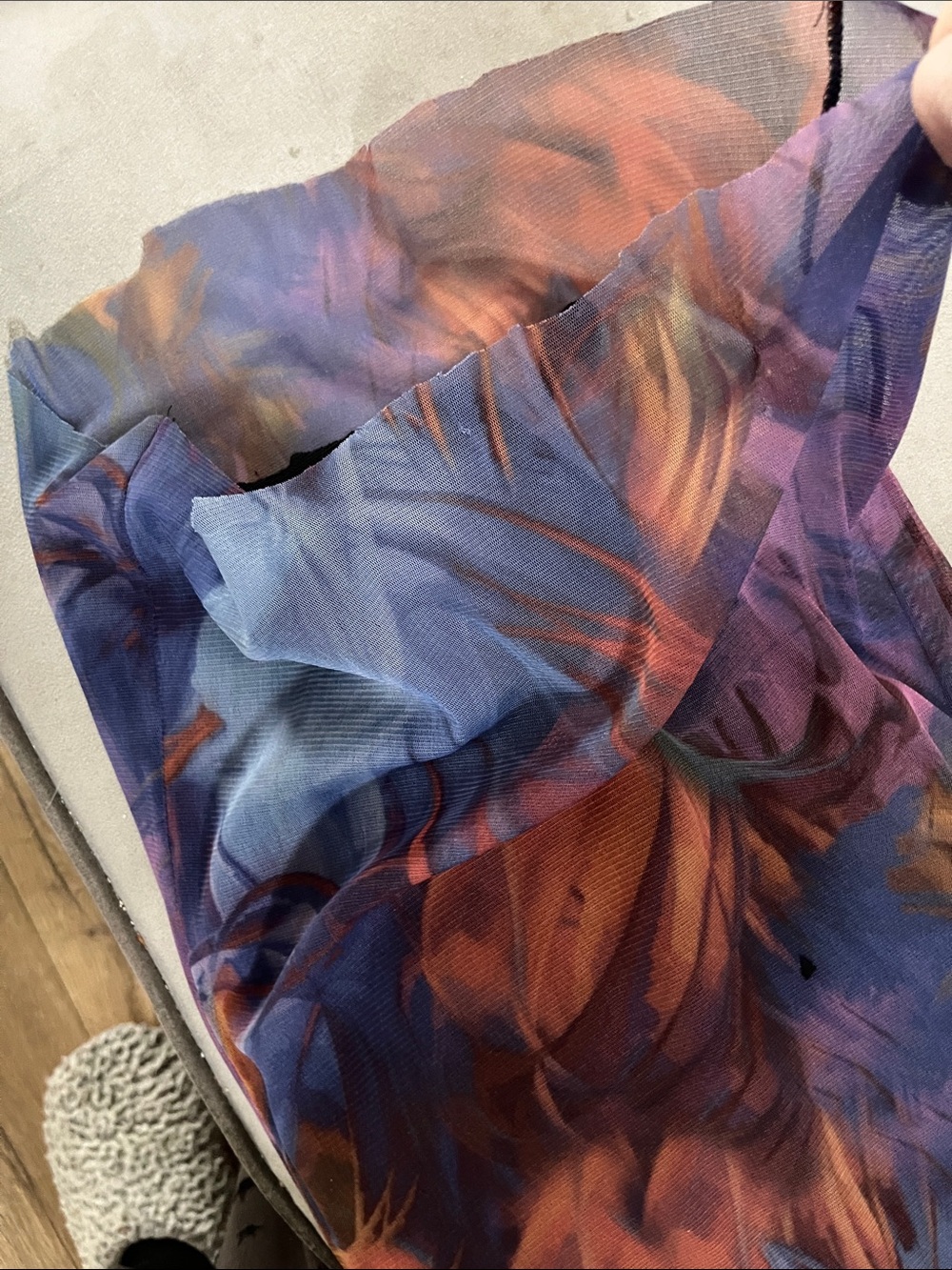 Beautiful sheer multi colored jumpsuit - Picture 6 of 6